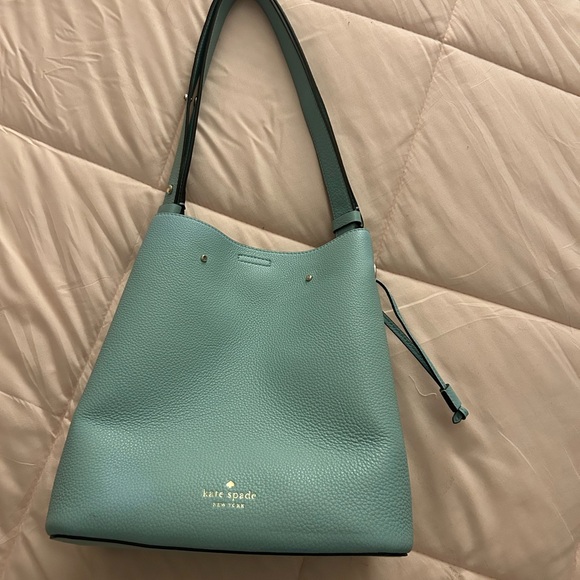 kate spade Handbags - kate spade mint green pebbled leather shoulder bag